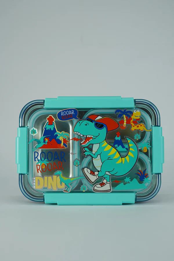 Dino 710ML stainless Metal Leak Proof Lunchbox By Vest