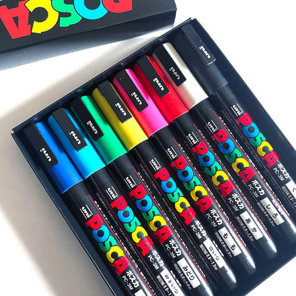 UNI POSCA 8 COLORS MARKER SET