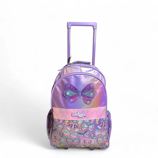 Smiggle 20 Inch Butterfly Trolly School Bag