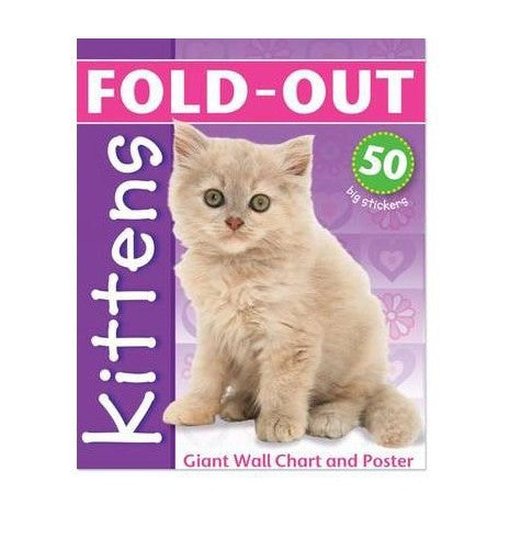 KITTEN FOLD OUT 50 BIG STICKERS