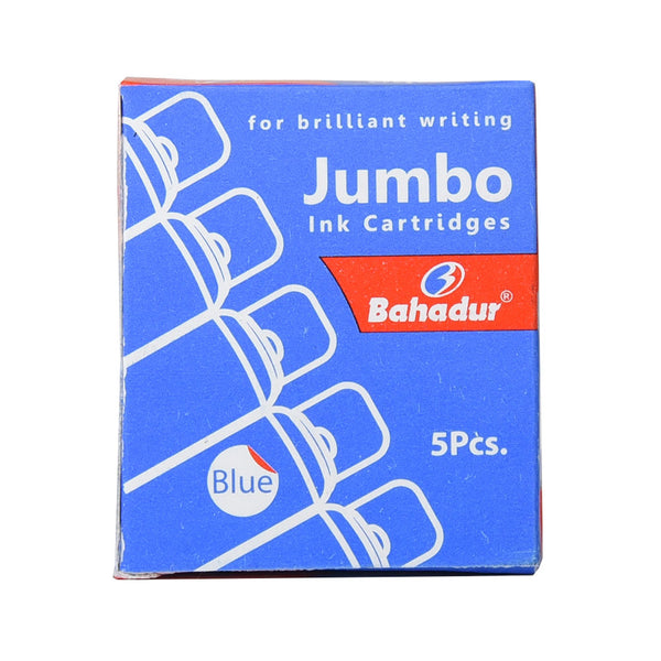 BAHADUR JUMBO BLUE INK CARTRIDGE 5PCS