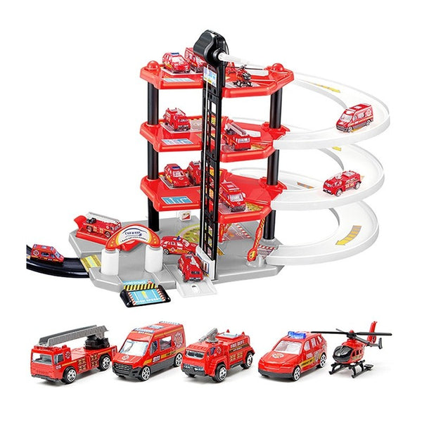 FIRE BRIGADE PARKING LOT DIY 64 PCS SET 59925B