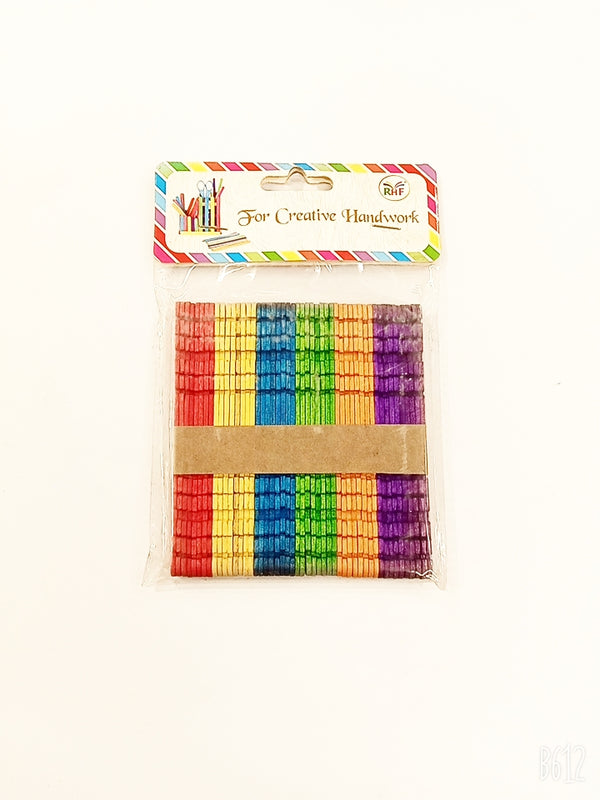 ICE CREAM STICK ZIG ZAG COLOURED