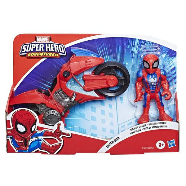 SPIDERMAN FIGURE WITH BIKE SET HASBRO E6225